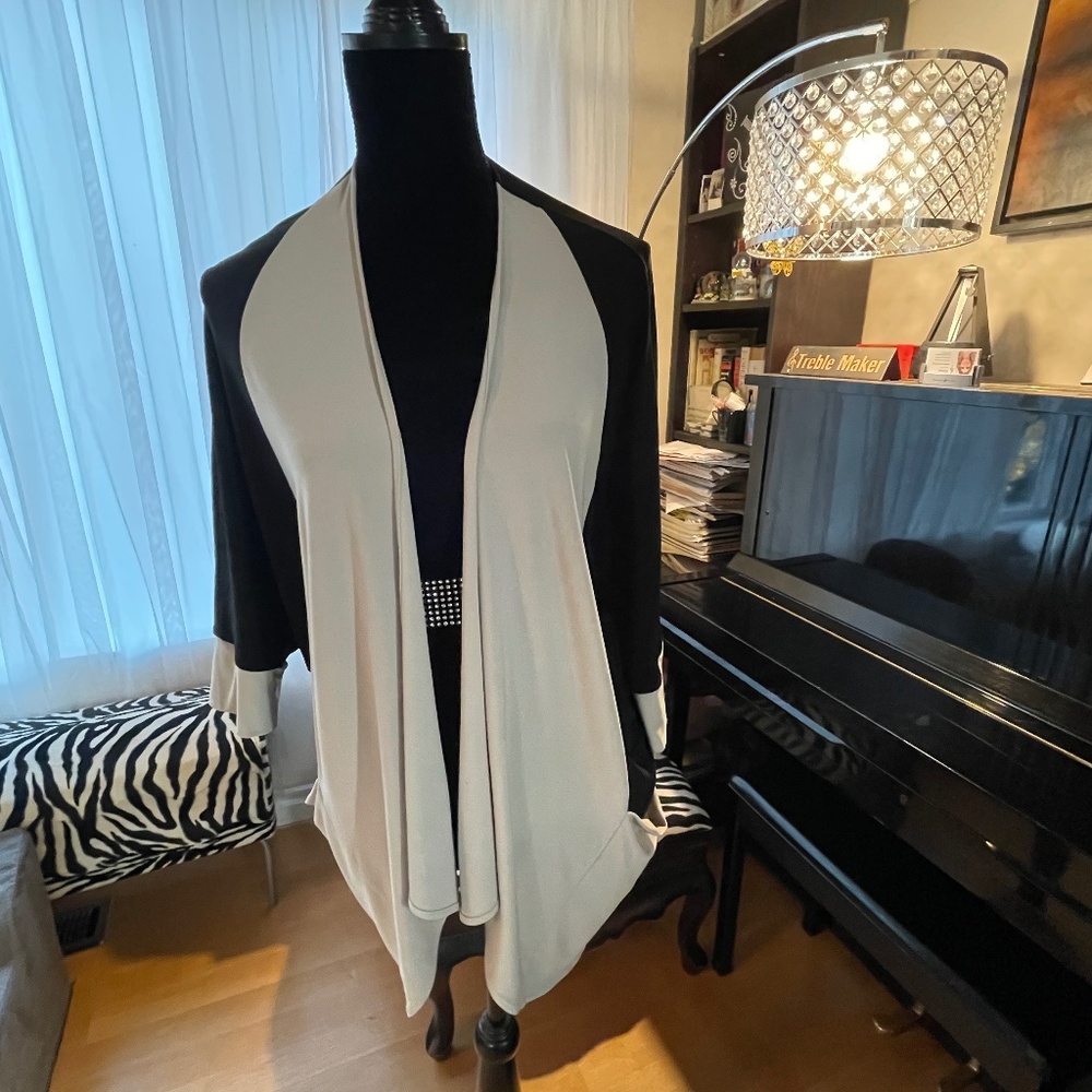 Matrix Cardi by Sympli Oatmeal/Black Size 6